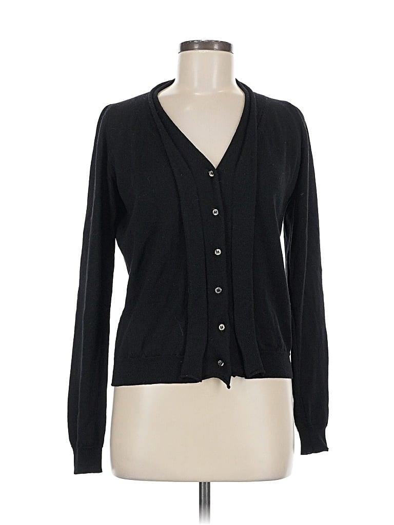 Pre-owned Reset Wool Cardigan Sweater In Black
