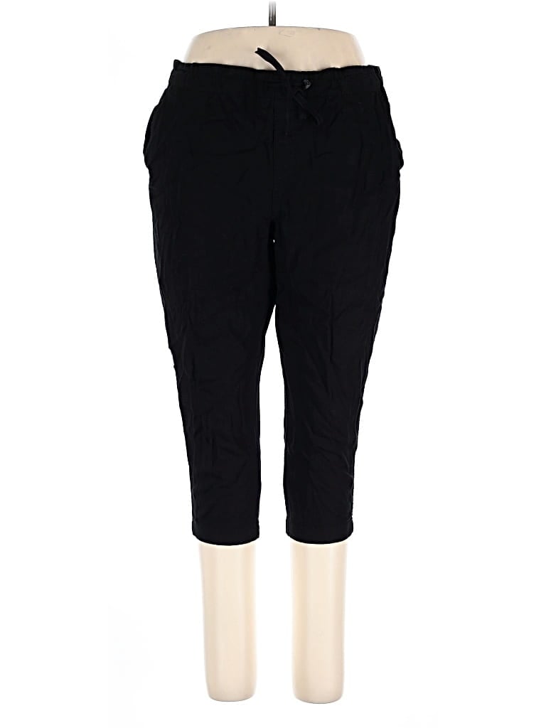 Pre-owned Faded Glory Linen Pants In Black