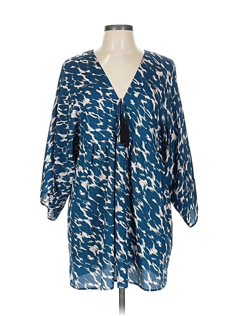 Pre-owned Rachel Zoe Tjx 3/4 Sleeve Blouse In Blue