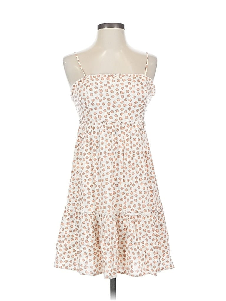 Pre-owned La Hearts Casual Dress In White