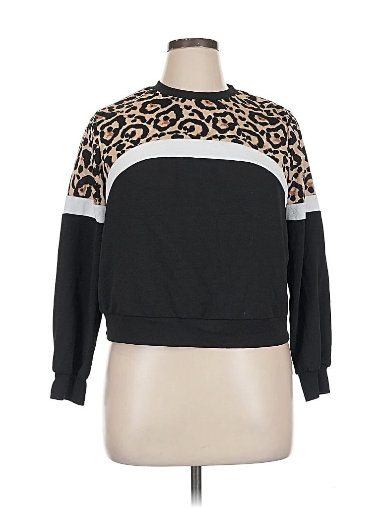 Pre-owned Shein Curve Long Sleeve Turtleneck In Black