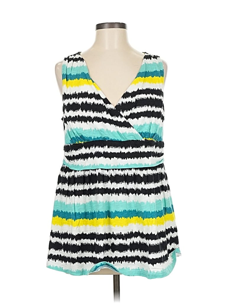 Pre-owned Lane Bryant Sleeveless Blouse In Black