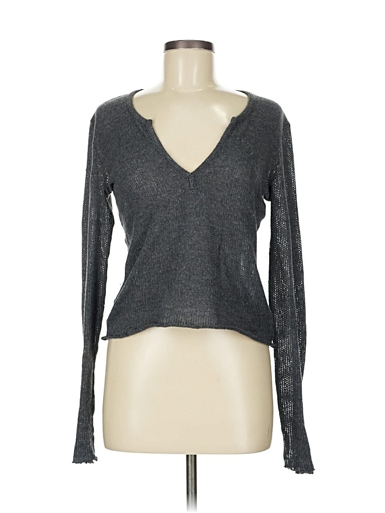 Pre-owned Out From Under Long Sleeve T-shirt In Gray