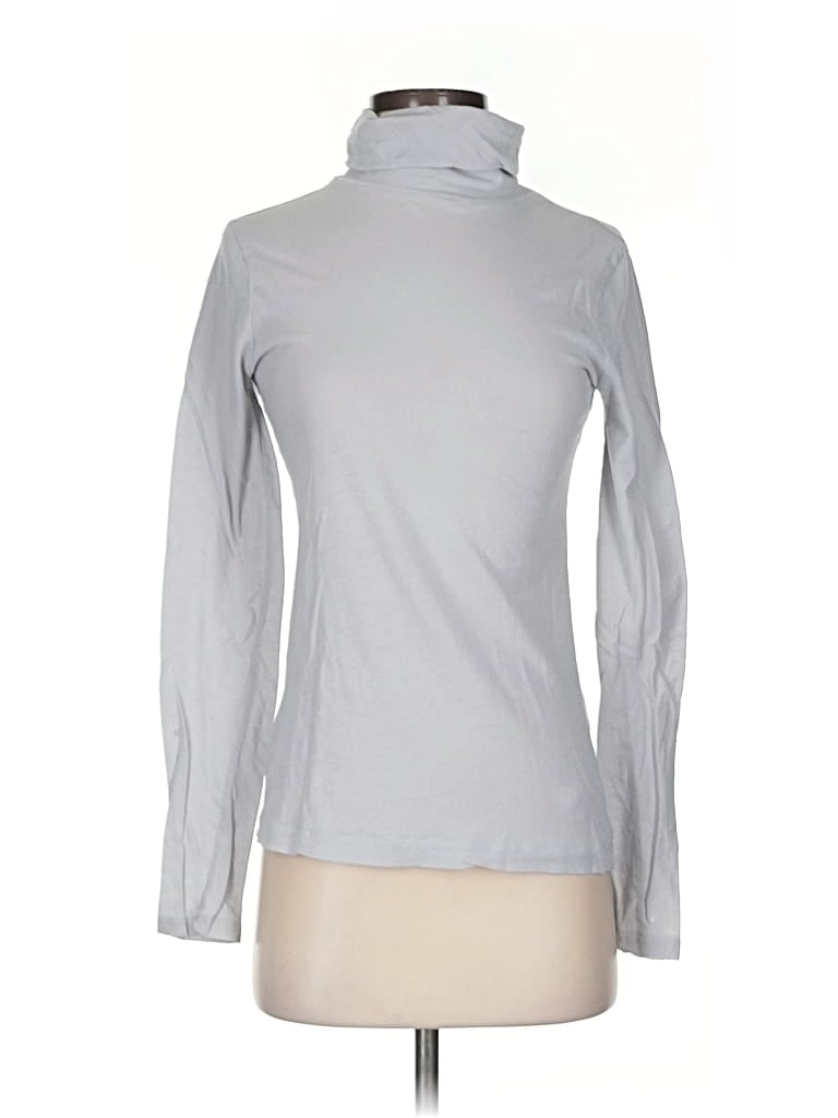 Pre-owned J.crew Factory Store Long Sleeve Turtleneck In Gray