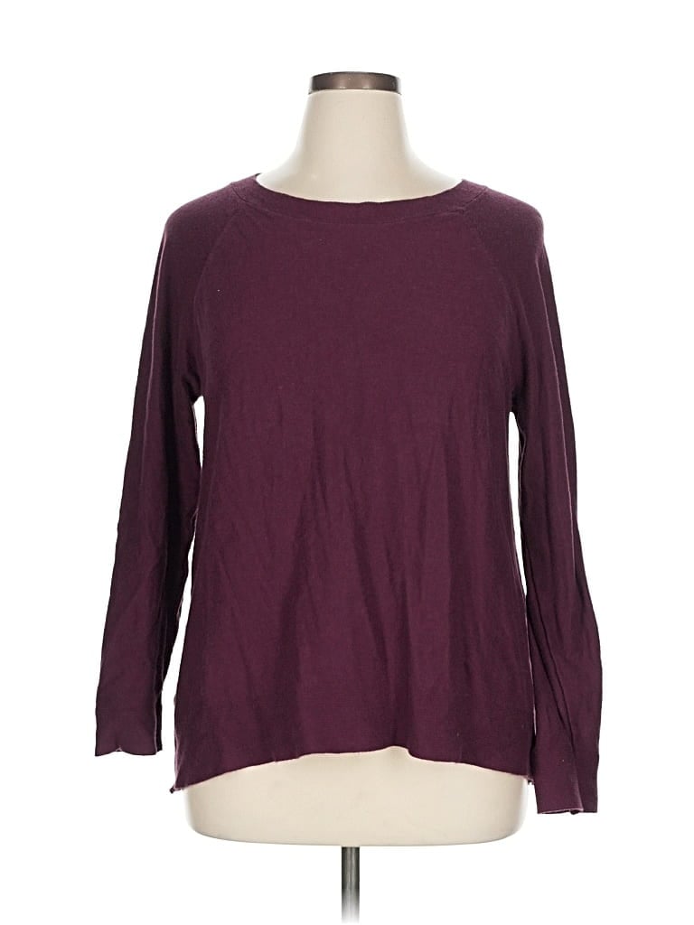 Pre-owned Ann Taylor Loft Outlet Pullover Sweater In Burgundy