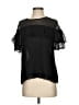 J.Crew 100% Polyester Black Short Sleeve Blouse Size 4 - photo 1