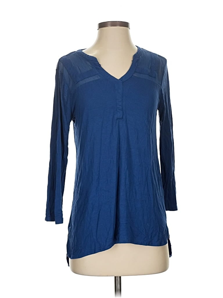 Pre-owned Roz & Ali 3/4 Sleeve T-shirt In Blue