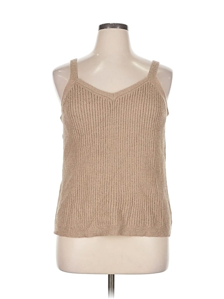 Pre-owned Ava & Viv Sweater Vest In Brown
