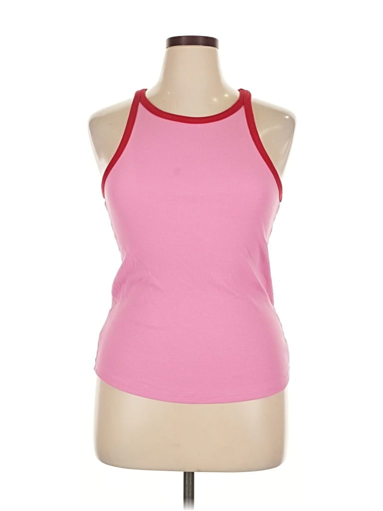 Pre-owned Mng Tank Top Pink Halter Neckline Tops