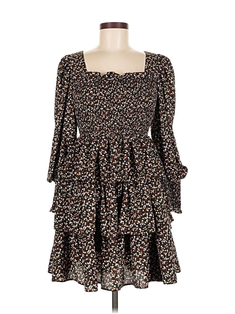 Pre-owned Assorted Brands Casual Dress In Brown