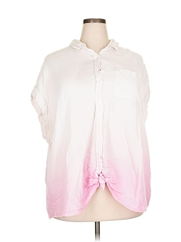 Pre-owned True Craft Short Sleeve Blouse In Pink