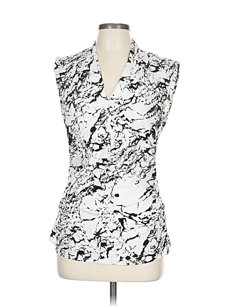 Pre-owned Vince Camuto Sleeveless Blouse In White