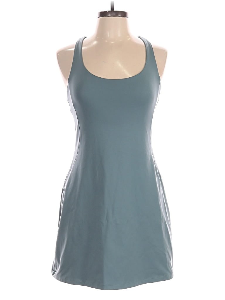 Pre-owned Girlfriend Collective Romper In Blue