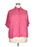 Fig 100% Viscose Pink Short Sleeve Blouse Size XXL - photo 1