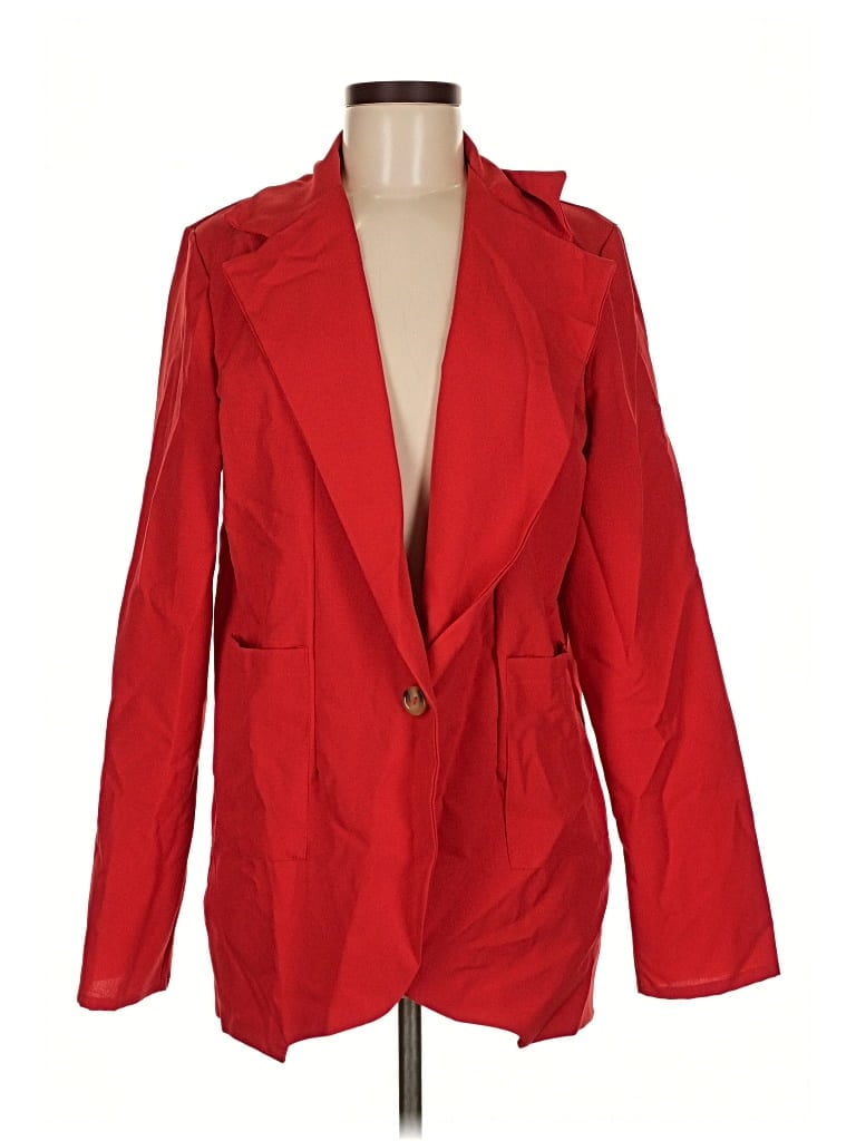 Pre-owned Prettylittlething Blazer Jacket In Red