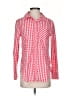 Vineyard Vines Checkered-gingham Pink Red 3/4 Sleeve Button-Down Shirt Size 0 - photo 1