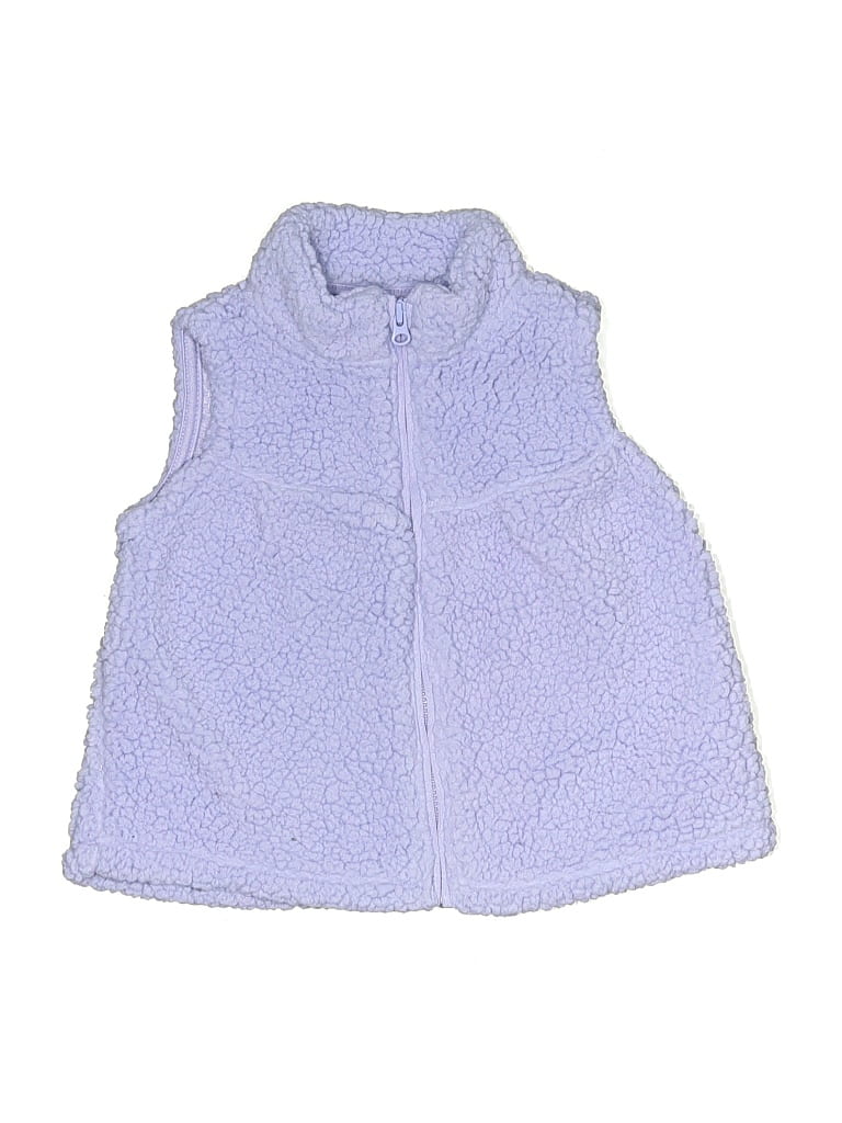 Pre-owned Just One You Made By Carter's Babies' Faux Fur Vest In Blue