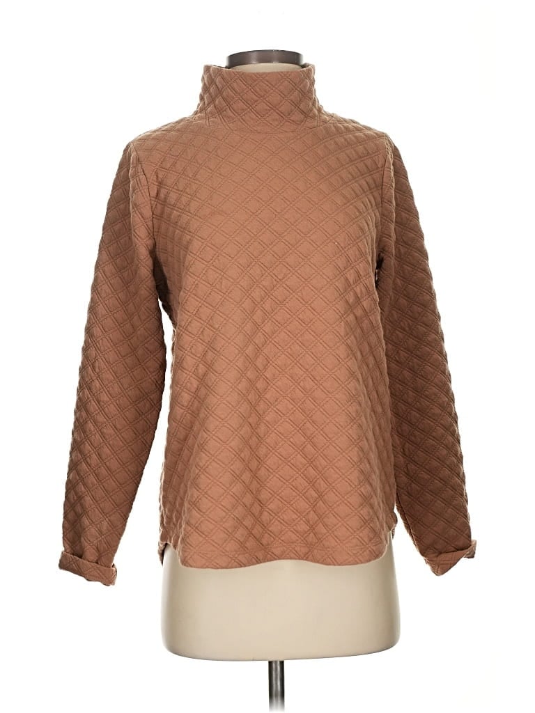Pre-owned J.crew Factory Store Turtleneck Sweater In Brown