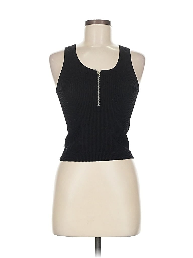 Pre-owned Aura Sleeveless Top Black Halter Neckline Tops