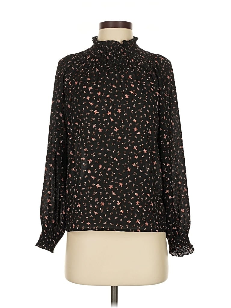 Madewell Long Sleeve Blouse In Black