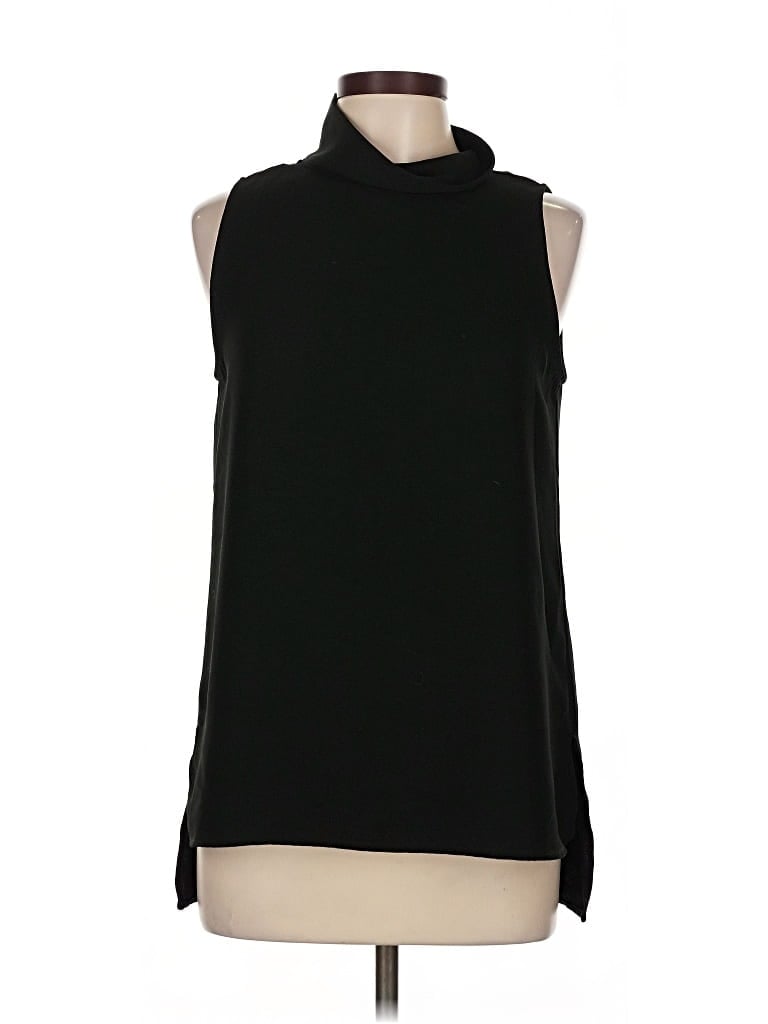 Pre-owned Ann Taylor Factory Sleeveless Blouse In Black