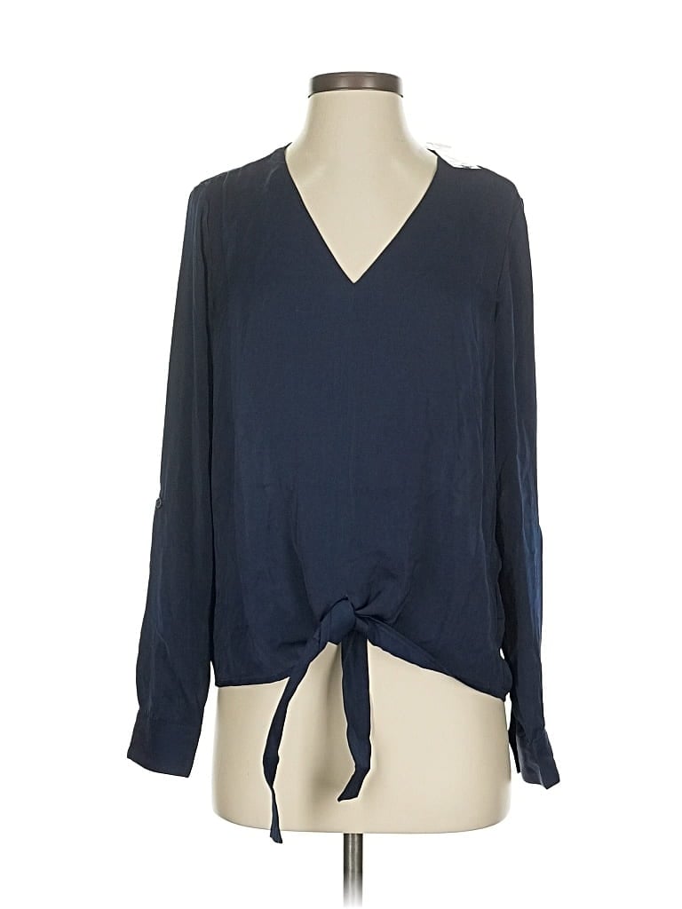 Pre-owned G By Giuliana Rancic Long Sleeve Blouse In Blue