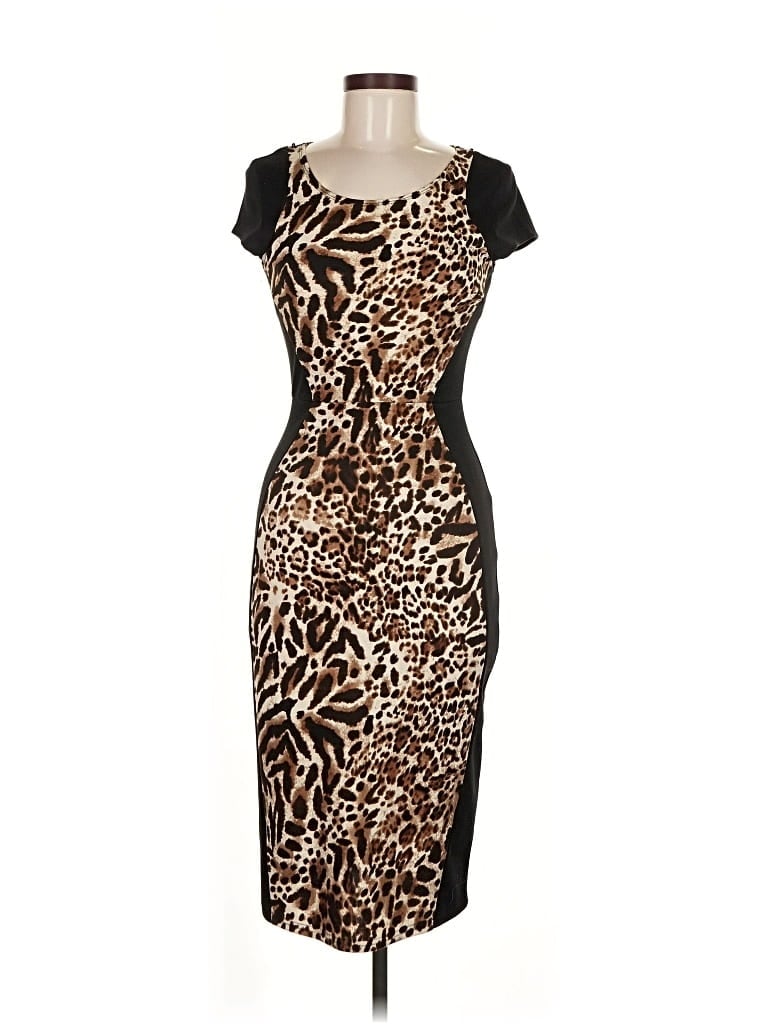 Pre-owned Almost Famous Cocktail Dress In Brown