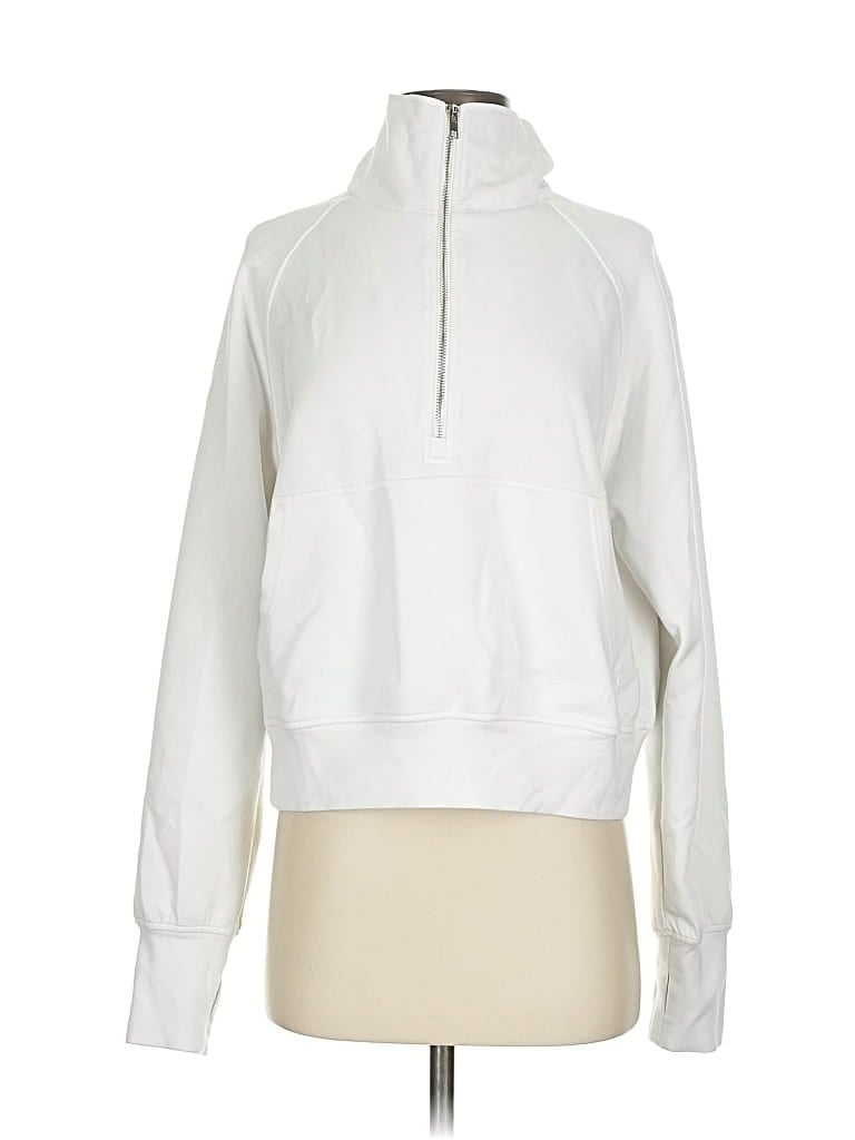 Pre-owned Unbranded Zip Up Hoodie In White