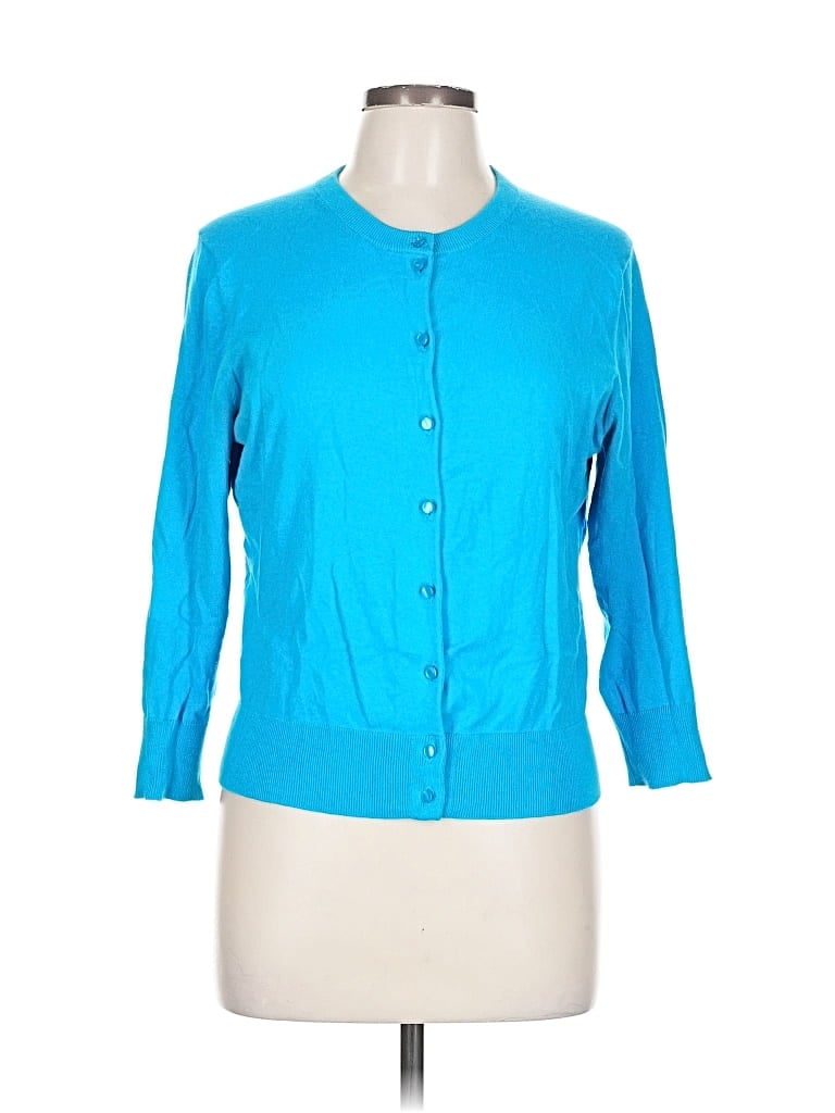 Pre-owned Crown & Ivy Cardigan Sweater In Blue