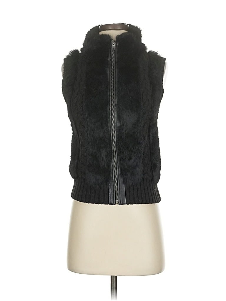 BCBGMAXAZRIA Pre-owned Faux Fur Vest In Black