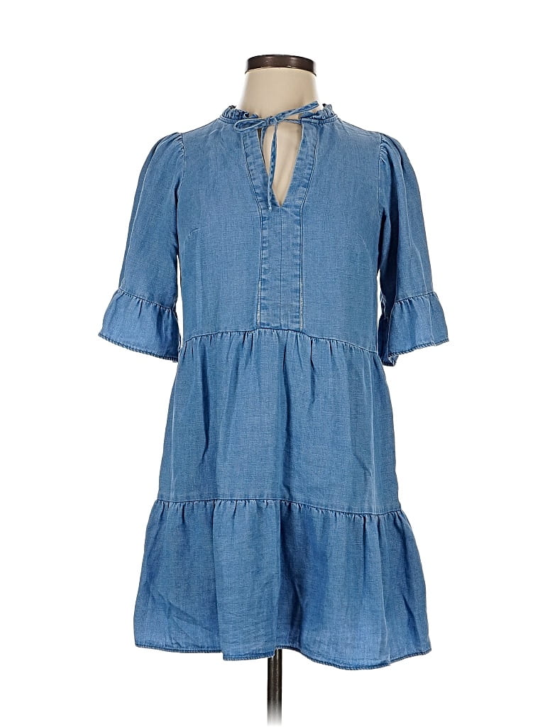 Pre-owned Ann Taylor Loft Casual Dress In Blue
