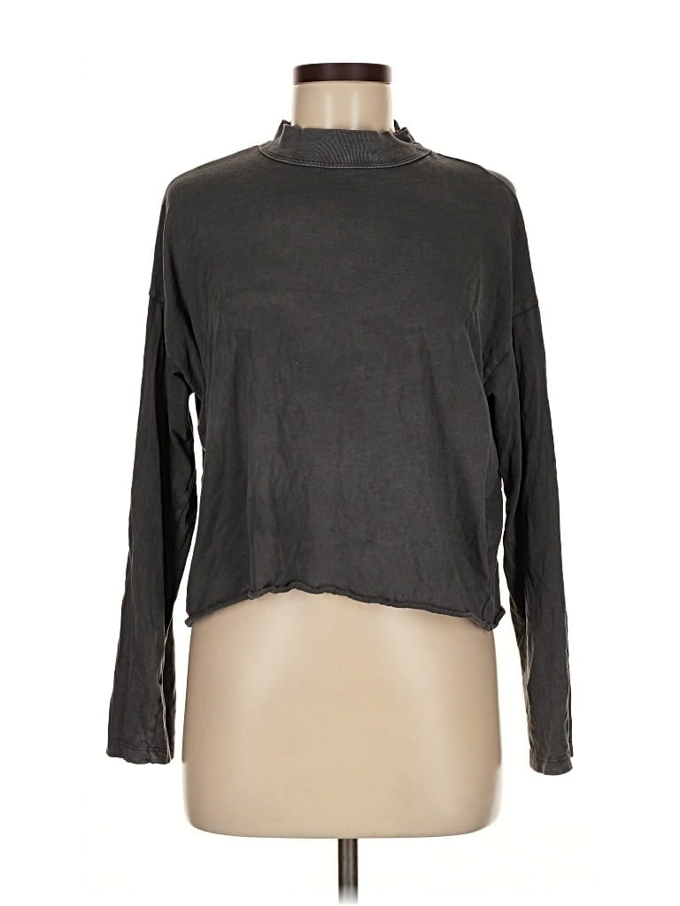 AERIE Pre-owned Long Sleeve Turtleneck In Gray