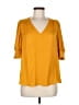 Maison d' Amelie 100% Polyester Yellow 3/4 Sleeve Blouse Size M - photo 1