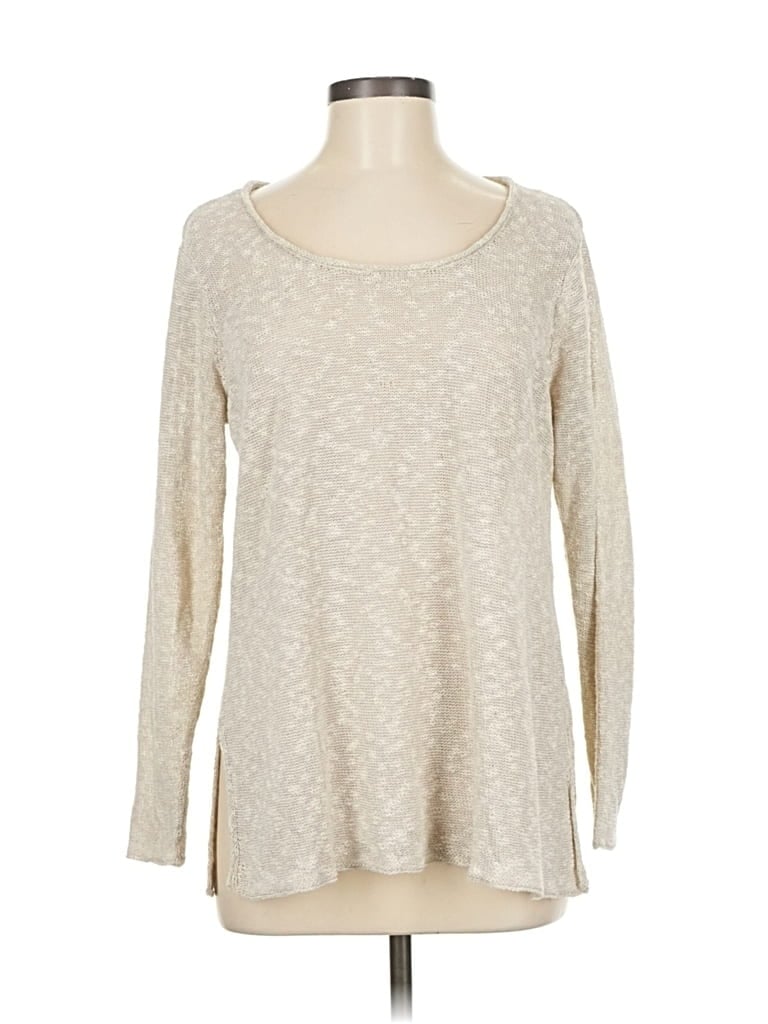 Pre-owned Eileen Fisher Pullover Sweater In White