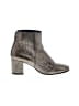Pedro Garcia 100% Leather Metallic Silver Gold Ankle Boots Size EU 36 1/2 - photo 1