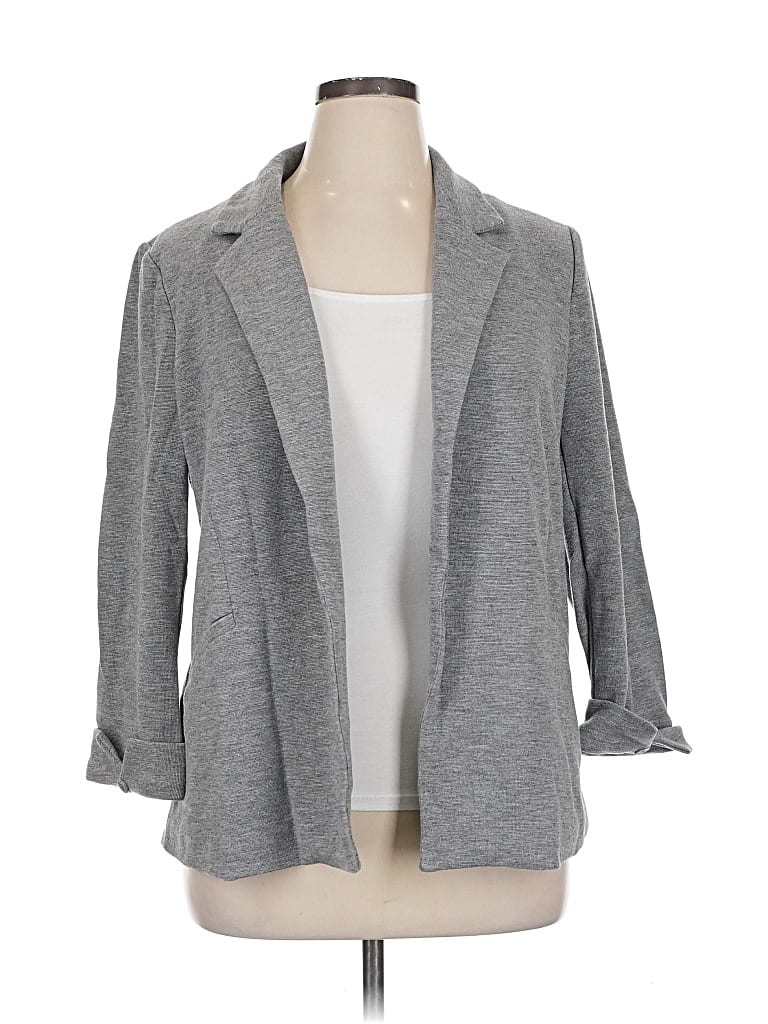 Pre-owned Assorted Brands Blazer Jacket In Gray