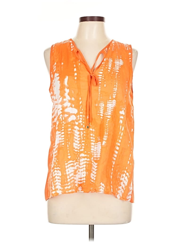 Pre-owned Calvin Klein Sleeveless Blouse In Orange