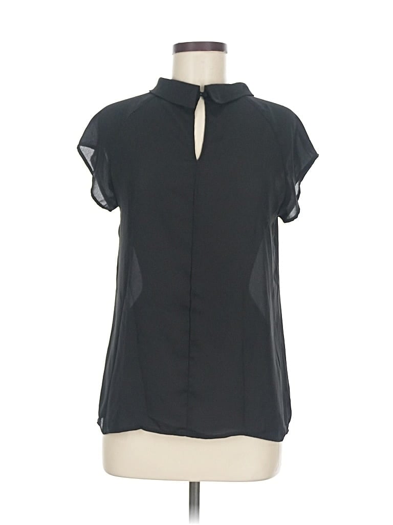 Pre-owned Fun2fun Short Sleeve Blouse In Black