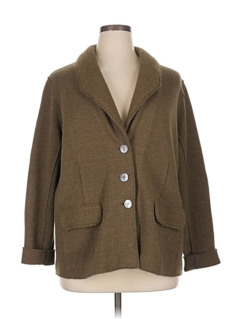 Pre-owned Eileen Fisher Kimono In Brown