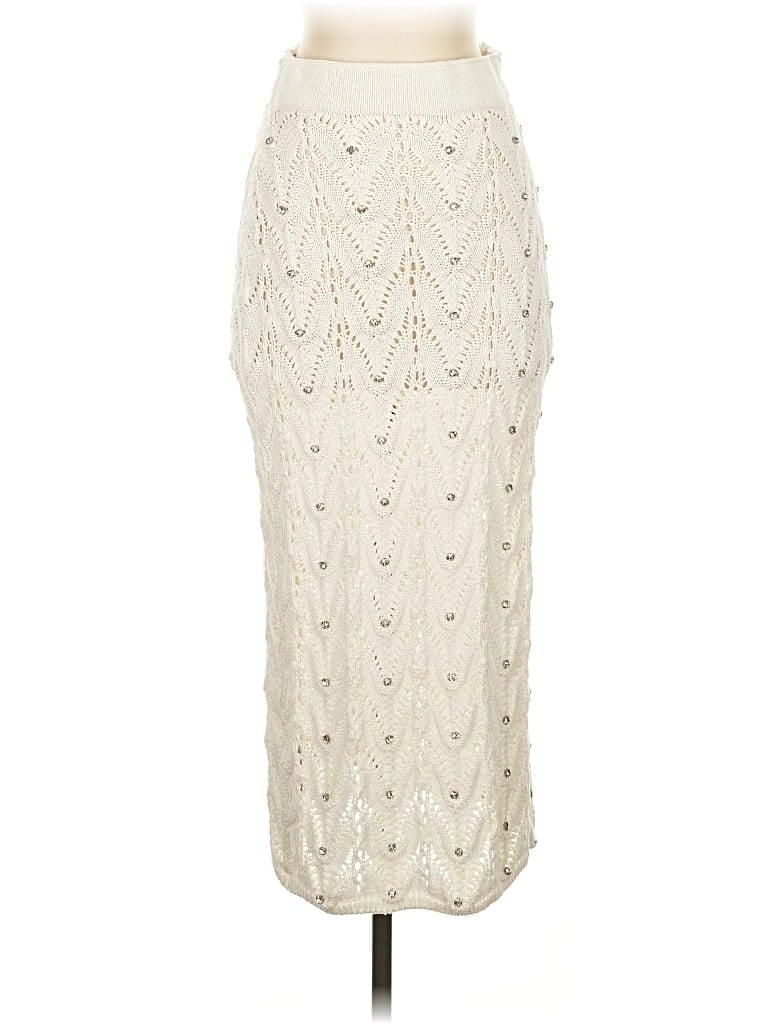 Pre-owned Mng Formal Skirt In White