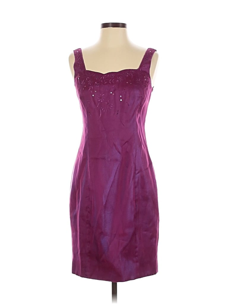Pre-owned Kay Unger Cocktail Dress In Purple