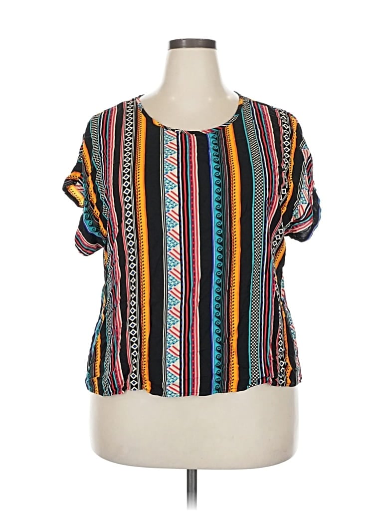 Pre-owned Shein Curve Short Sleeve T-shirt In Yellow