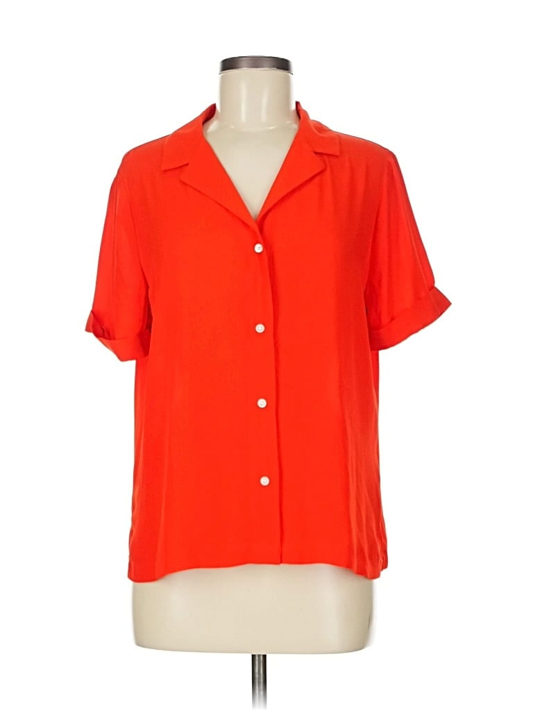 BANANA REPUBLIC Pre-owned Short Sleeve Blouse In Orange