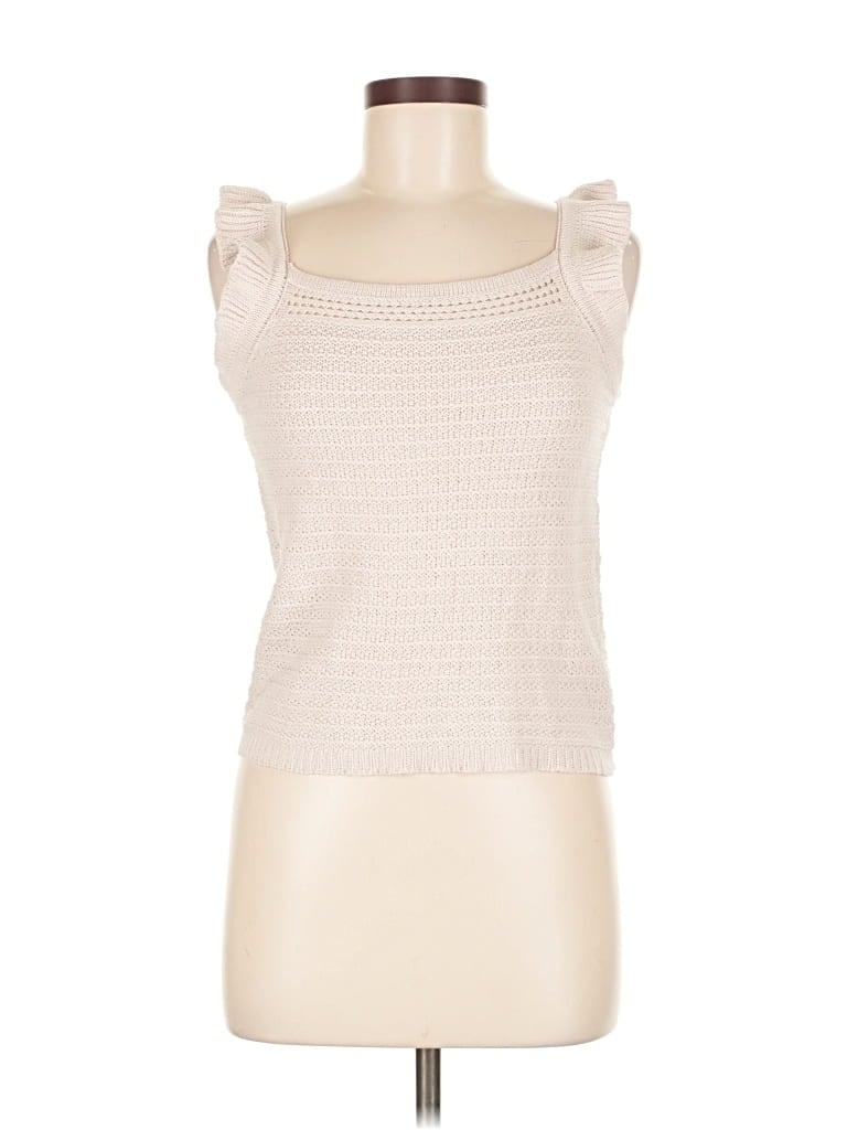 HEM & THREAD Pre-owned Sleeveless Top Ivory Tops In White
