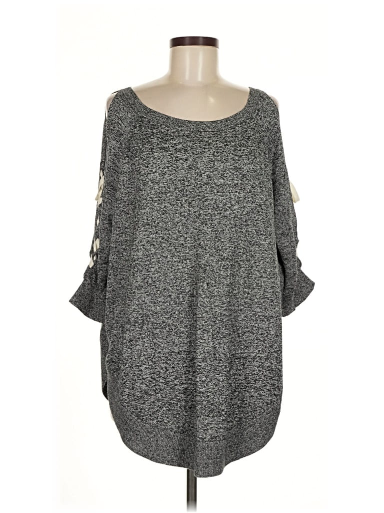 Pre-owned Express Outlet Pullover Sweater In Gray