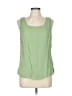 Caite 100% Rayon Green Sleeveless Blouse Size L - photo 1