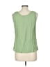 Caite 100% Rayon Green Sleeveless Blouse Size L - photo 2
