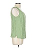 Caite 100% Rayon Green Sleeveless Blouse Size L - photo 4