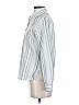 Blue Willi's Stripes Silver Long Sleeve Blouse Size S - photo 5