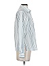 Blue Willi's Stripes Silver Long Sleeve Blouse Size S - photo 4
